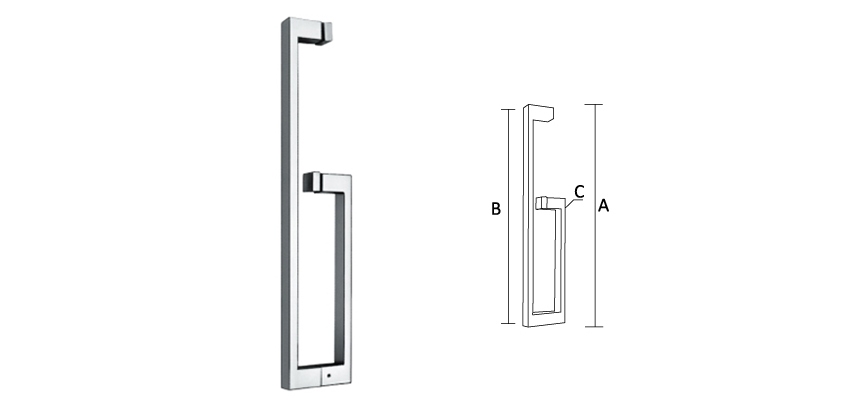 Glass Door handle,Stainless Steel/Shower handle